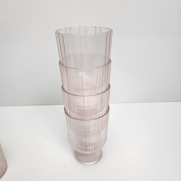 Hearth & Hand with Magnolia Set of 4 Plastic Pink Wine Goblets & 1 Tumbler NWT - Picture 11 of 11